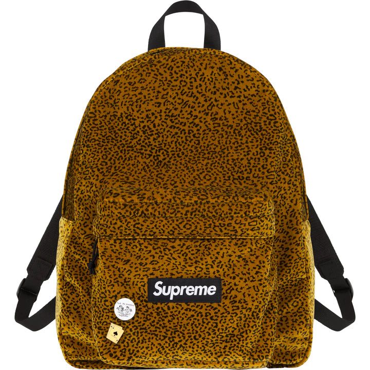 Supreme Velvet Cheetah Backpack FW25