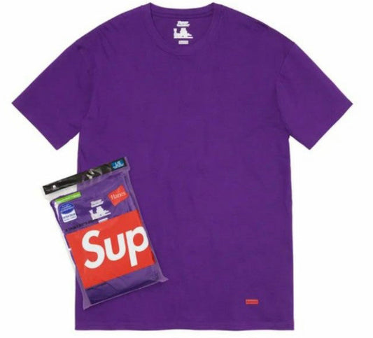 Supreme Hanes Tees Purple (2 Pack) SS21