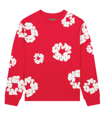 Denim Tears Cotton Wreath Longsleeve Red