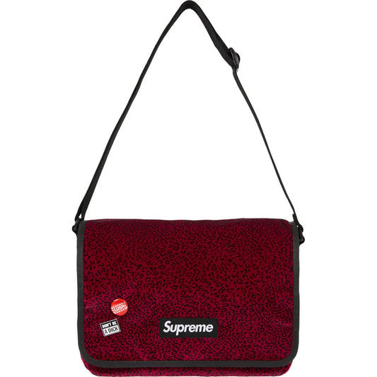 Supreme Velvet Cheetah Messenger Bag