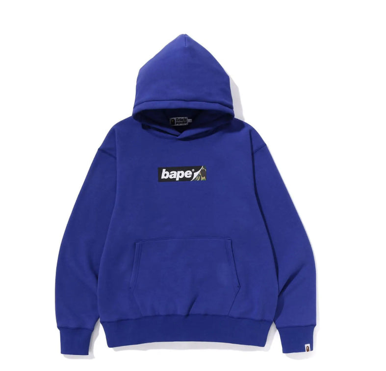 A Bathing Ape Smooth Logo Relaxed Hoodie “Blue”