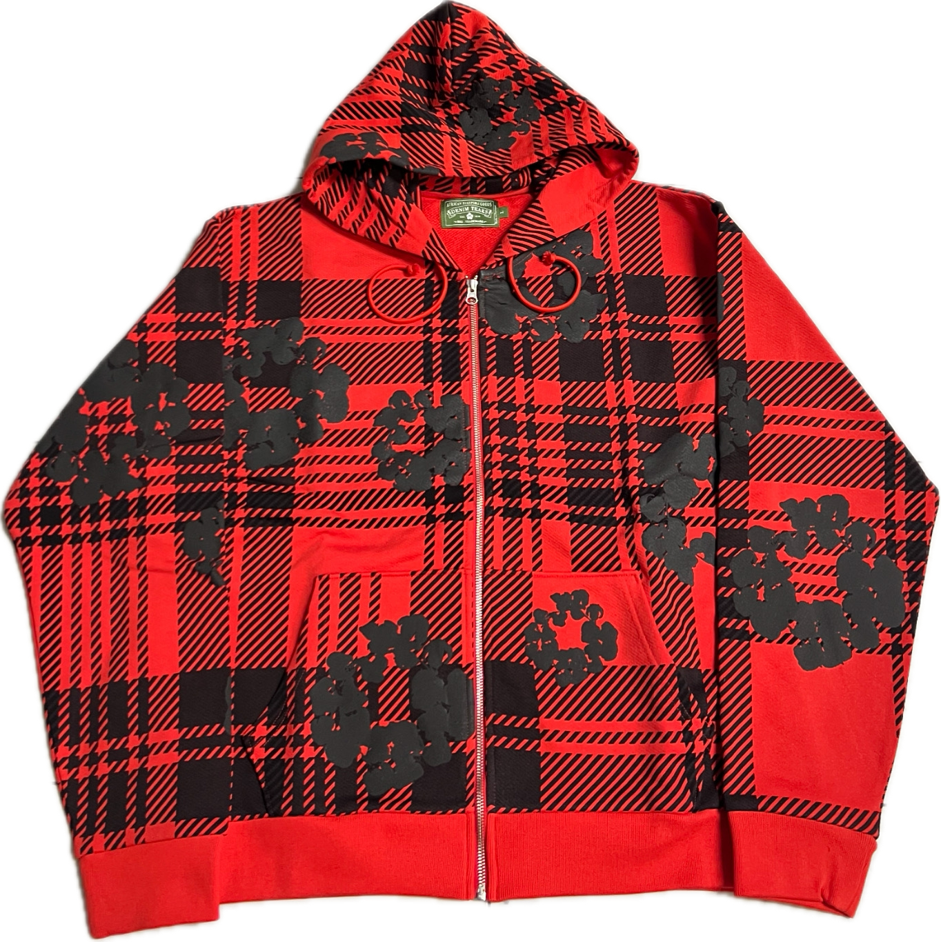 Denim Tears Plaid Cotton Wreath Zip-Up