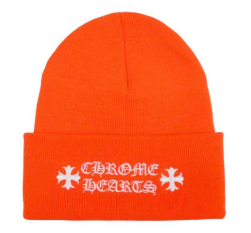 Chrome Hearts Logo Beanie Safety Orange (FW22)