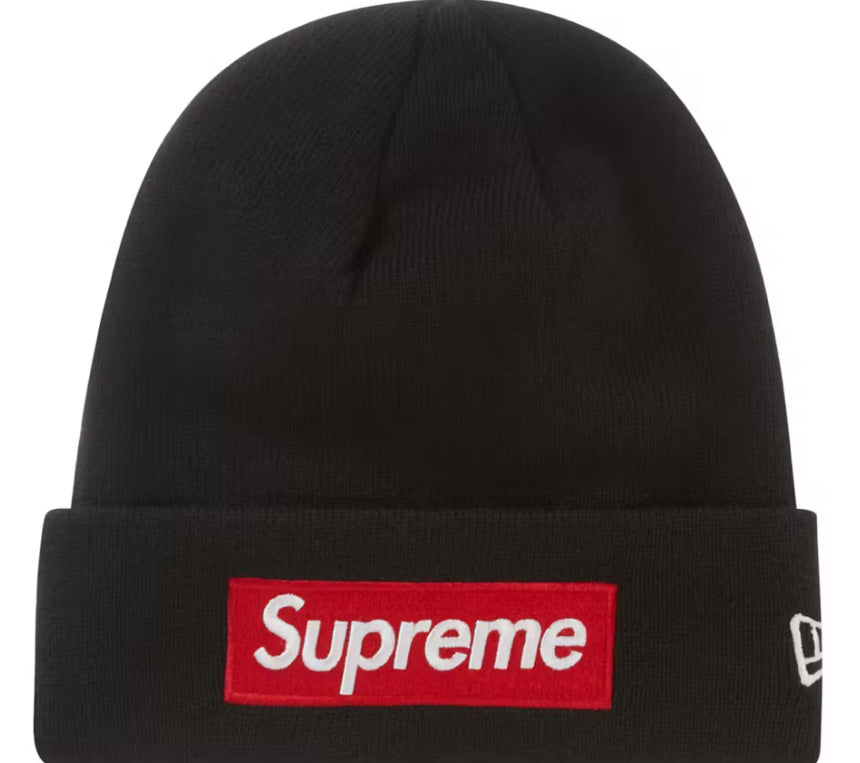 Supreme New Era Box Logo Beanie Black FW22