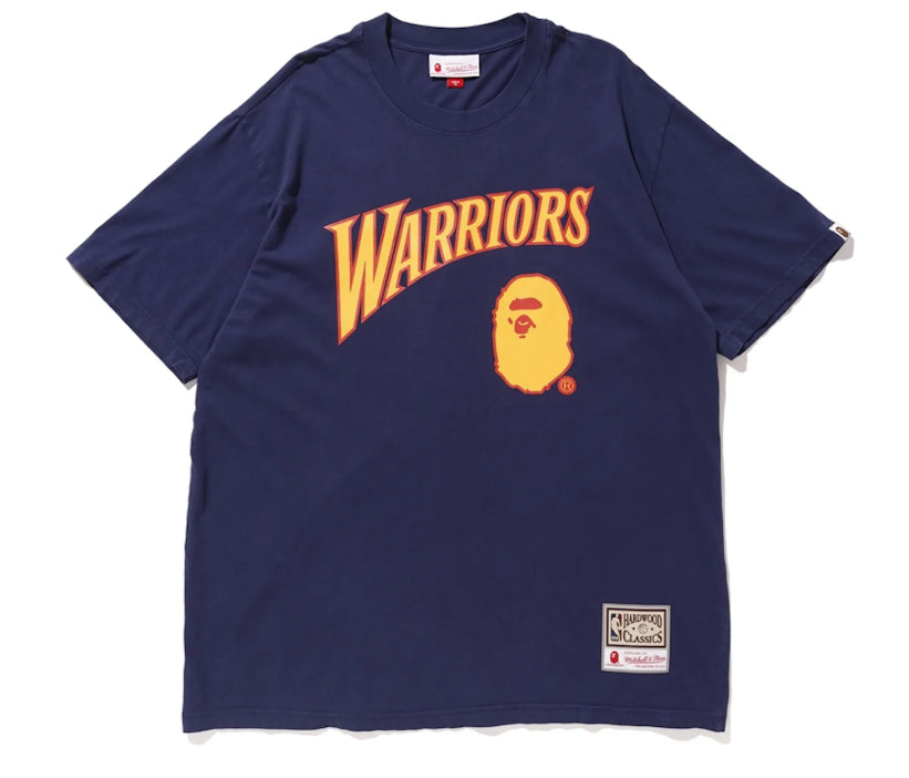 Bape x Warriors x Mitchell N Ness Tee