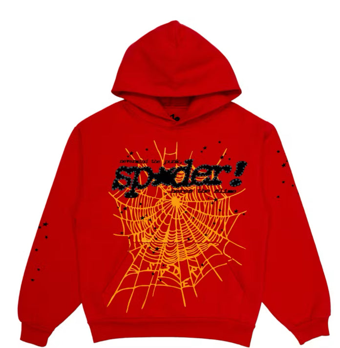Sp5der Punk v2 Hoodie Red