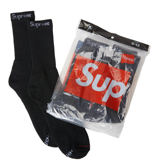 Supreme x Hanes Socks Black