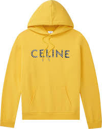 Celine Yellow Stone Detail Hoodie