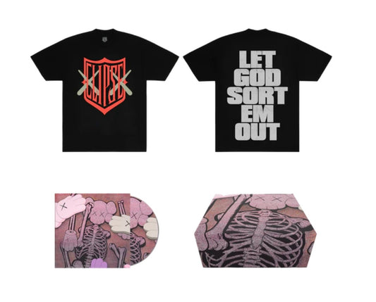 KAWS X CLIPSE LET GOD SORT EM OUT TEE BOX SET 6
