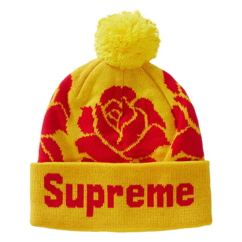 Supreme “Rose” Beanie Yellow (FW22)