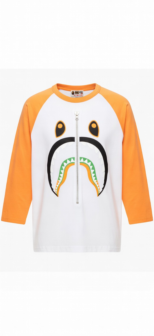A Bathing Ape Bape Classics 2001 Vintage Shark Raglan