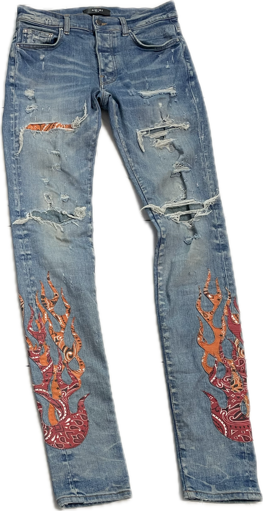 Amiri Flame denim