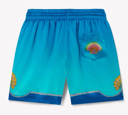 Casablanca Coquillage Coloré Silk Shorts