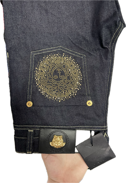 Versace rhinestone denim