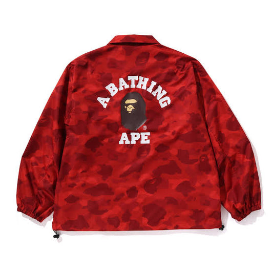 A Bathing Ape Color Camo College Coaches Jacket