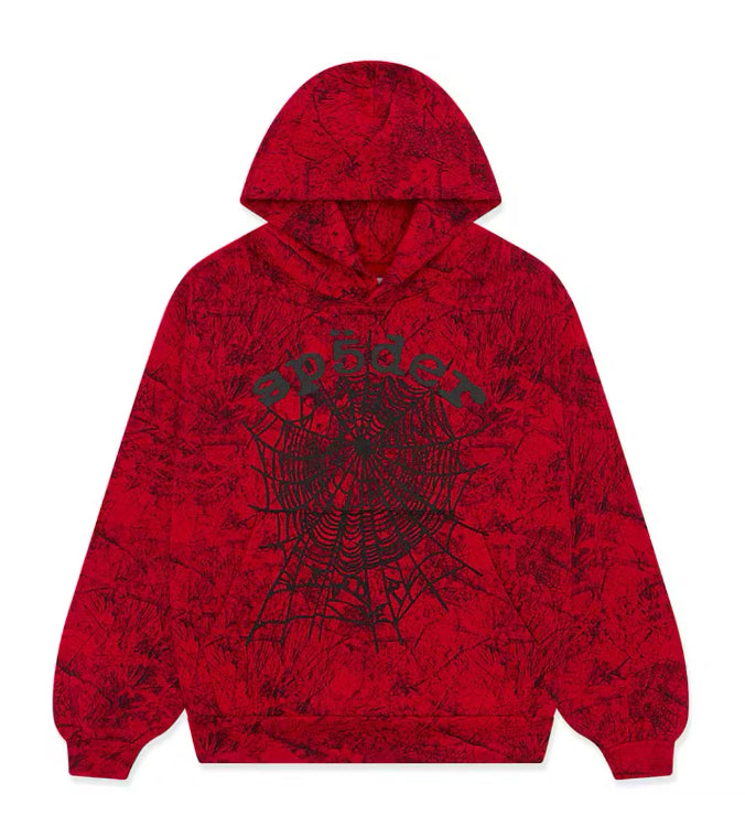 Sp5der Og Web Logo Hoodie Tree Camo