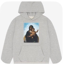 Denim Tears In the Arms of the Black Madonna Grey Hoodie Size  M