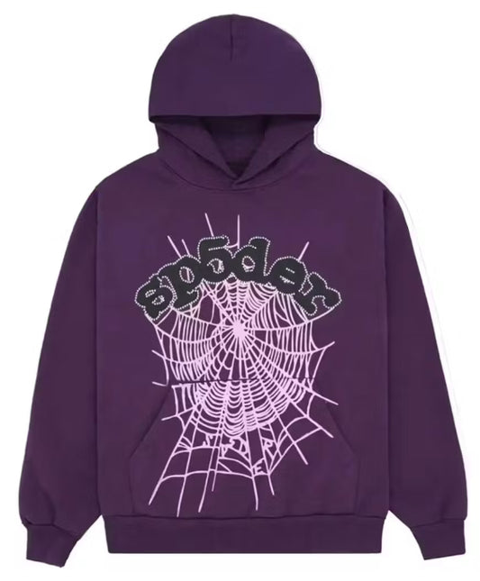 Sp5der Web Hoodie Purple