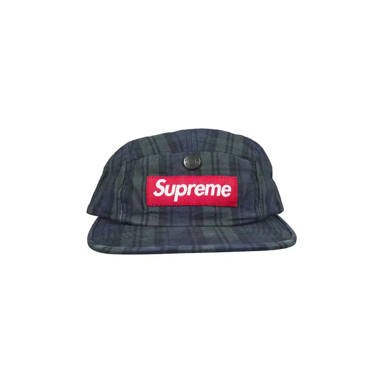 Supreme Snap Button Pocket Plaid Camp Cap
