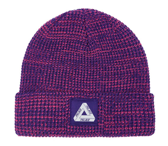 Palace Tri-Freg Patch Beanie Purple (FW22)