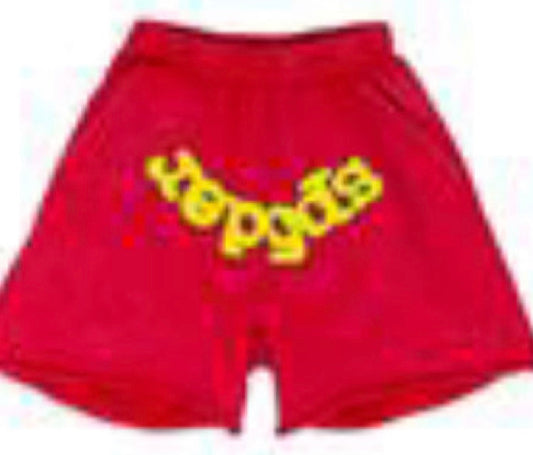 Sp5der Red Sweatshorts
