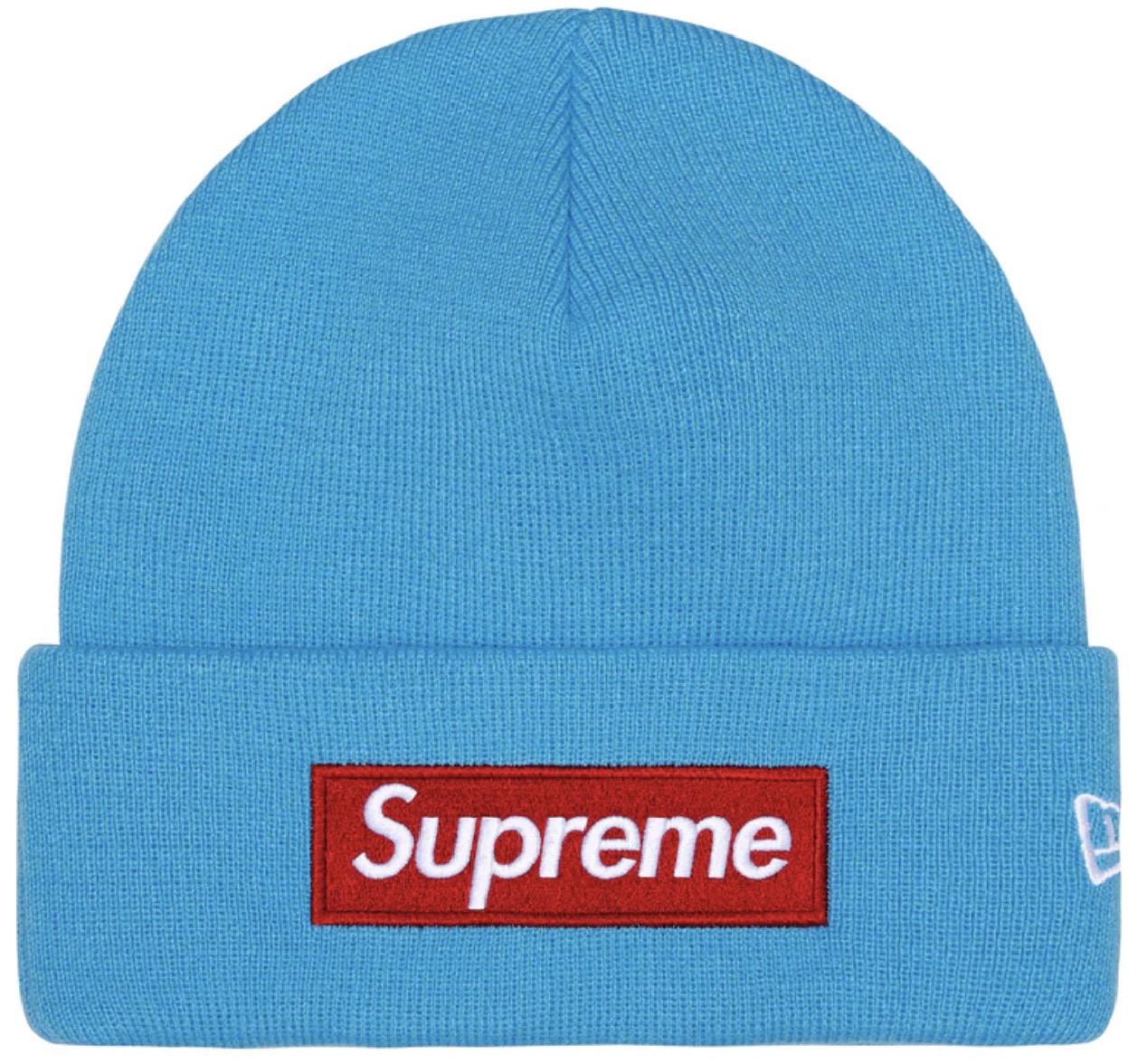 Supreme Box Logo Beanie Cyan Blue 2025