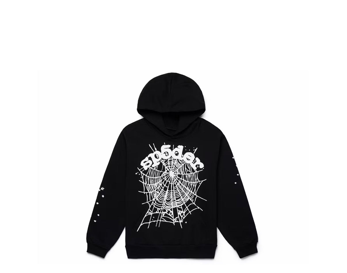 Sp5der OG Web Hoodie Black