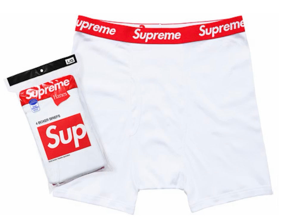 Supreme x Hanes Boxer Brief 4 Pack White