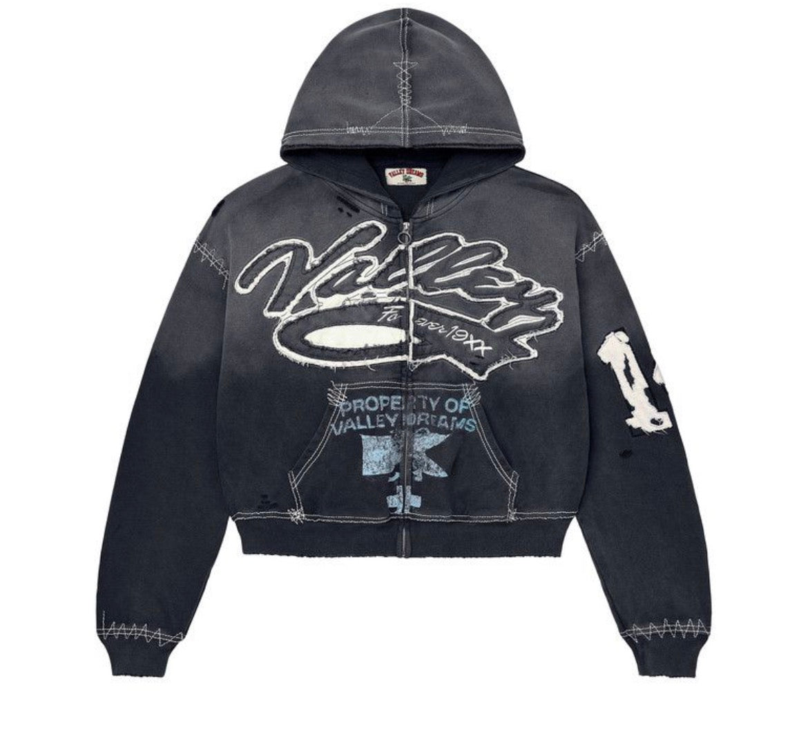 Vale Forever Religion Zip-Up Black Hoodie