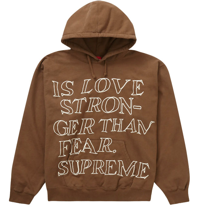 Supreme x Cactus Plant Flea Market “Stronger Than Fear” Hoodie Brown (SS23)