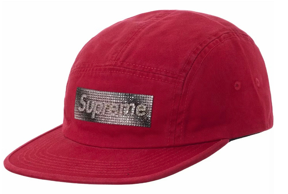 Supreme “Rhinestone” Label Camp Cap Red FW26