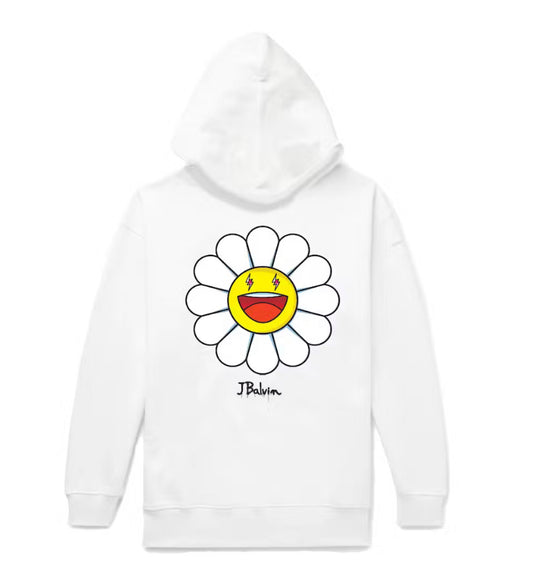 Takashi Murakami x J.Balvin Hoodie “White Flower” (SS20)