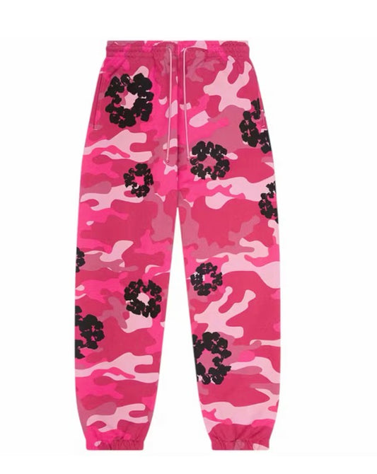 Denim Tears Pink Camo Wreath Sweatpants