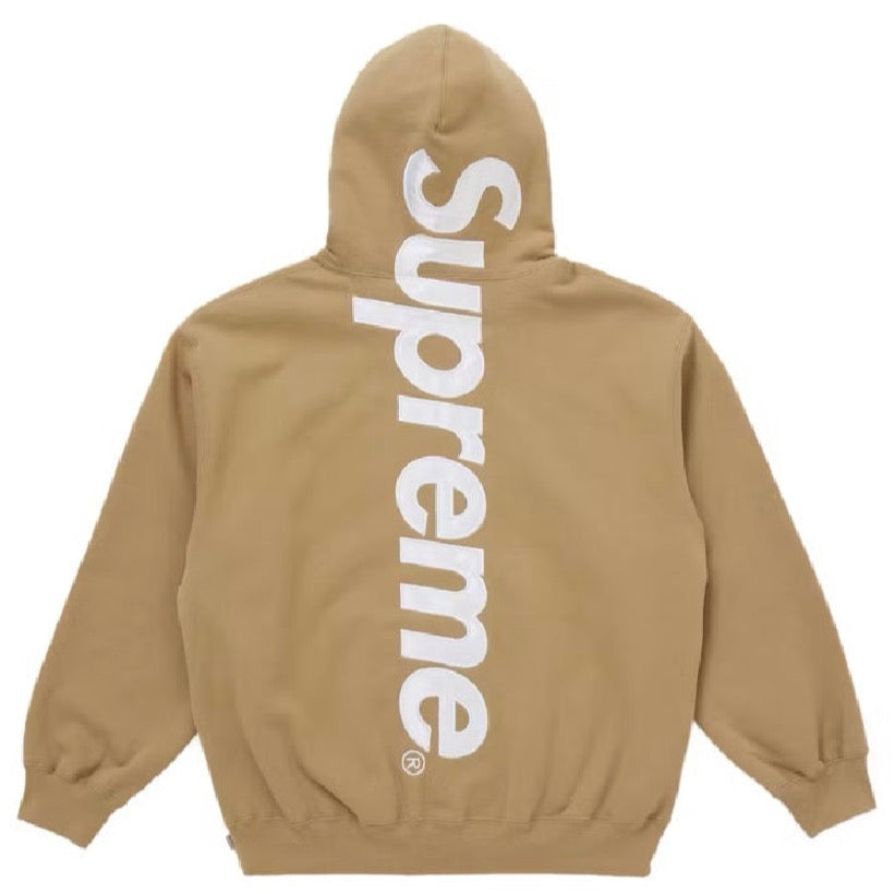 Supreme Satin Appliqué Hooded
Sweatshirt Brown