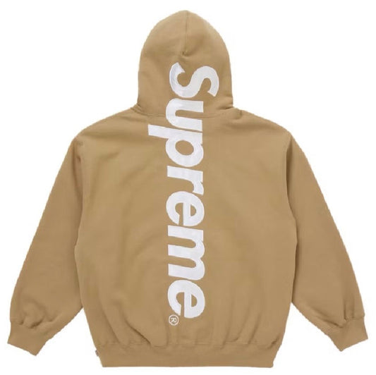Supreme Satin Appliqué Hooded
Sweatshirt Brown
