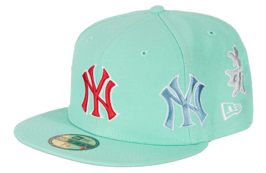 Supreme New York Yankees Kanji New Era Fitted Hat Light Aqua