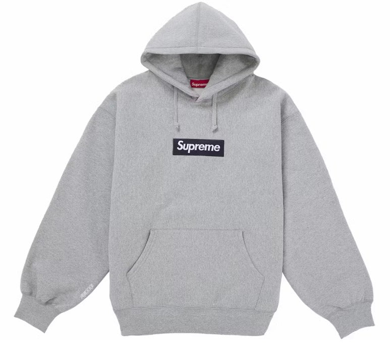 Supreme Grey Box Logo Hoodie