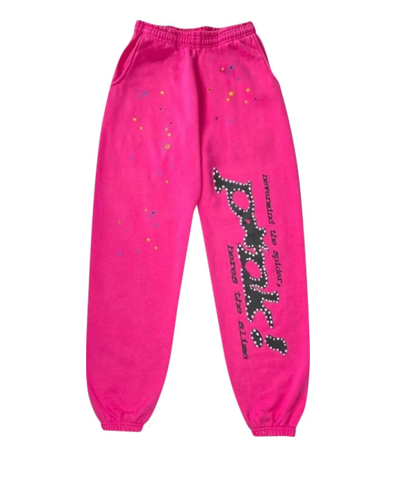 Sp5der Worldwide ‘Pink!’ Sweatpants