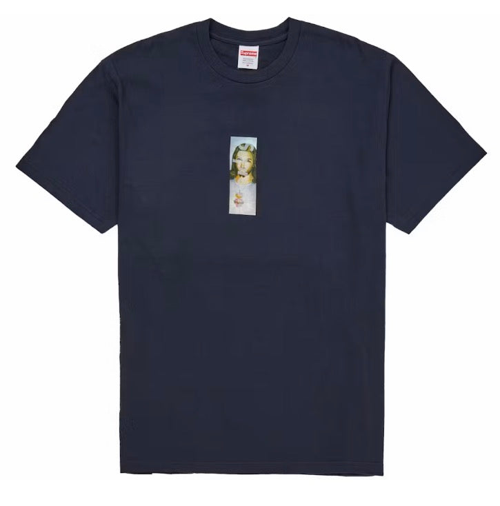 Supreme “Prayer Card” Box Logo Tee Navy FW26