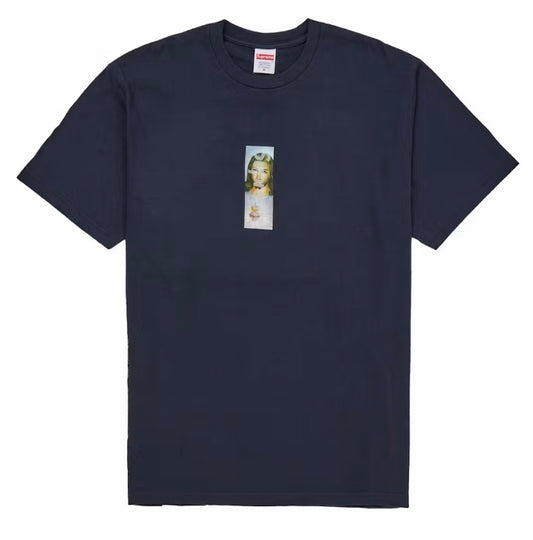 Supreme “Prayer Card” Box Logo Tee Navy FW26