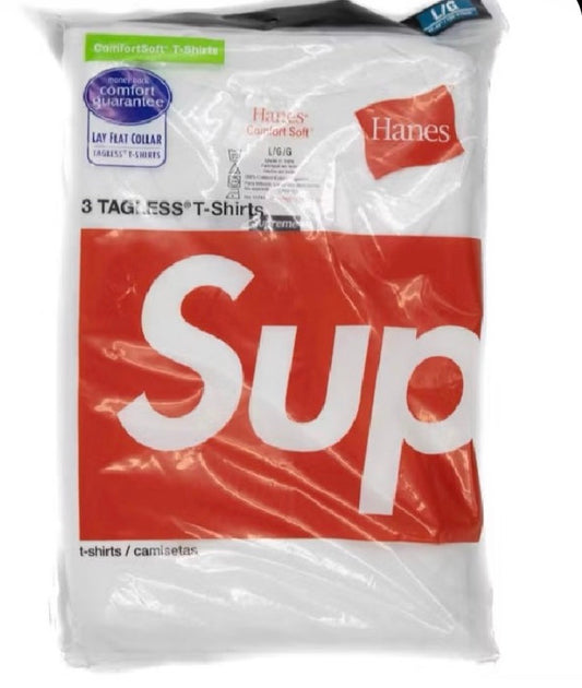 Supreme x Hanes Tee Packs White
