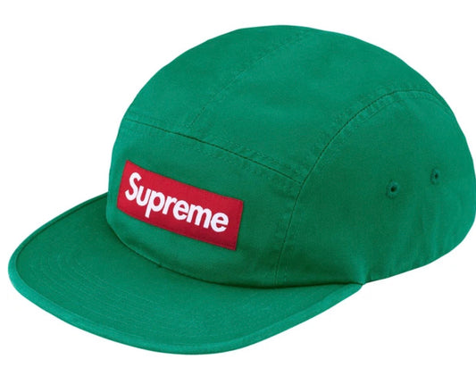 Supreme “Kelly Green” Washed Chino Twill Camp Cap