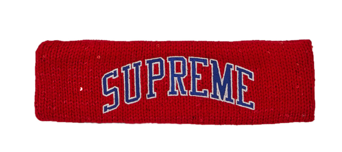 Supreme New Era Sequin Arc Logo Headband (FW18)