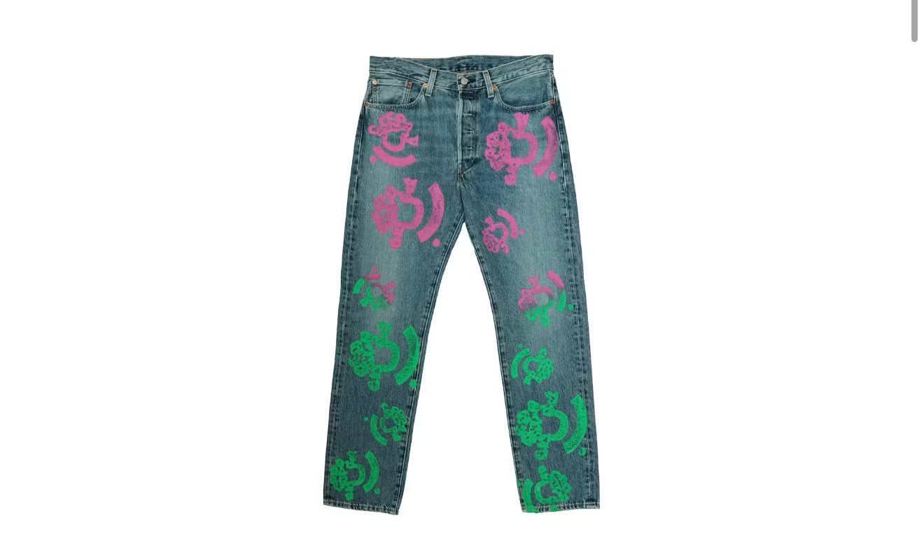 Denim Tears Bstroy Tears 501 Light Wash Jeans