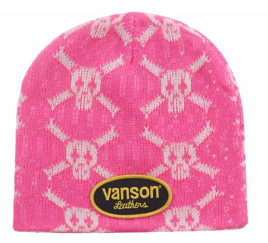 Supreme x Vanson Skull Beanie Pink  FW26