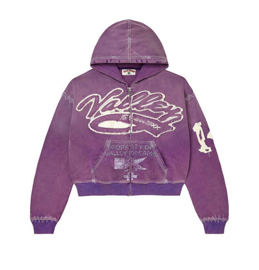 Vale Forever Religion Purple Zip-Up Hoodie