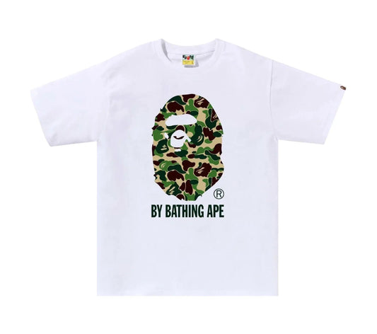 A Bathing Ape ABC Camo By Bathing Ape Tee - White/Green