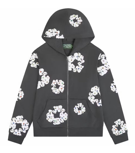 Denim Tears Rhinestone Vintage Zip-Up