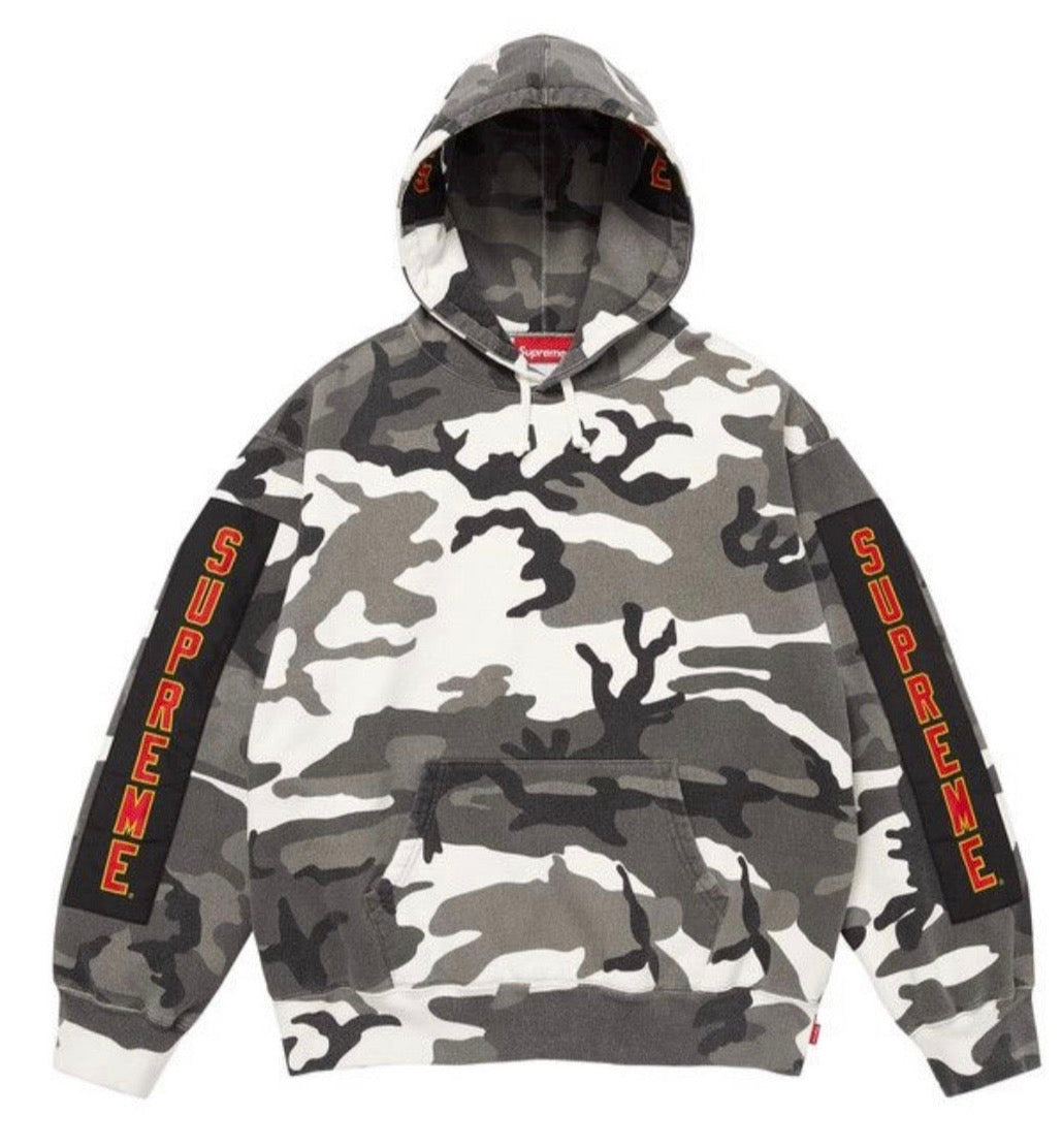 Supreme Woven Patches Hooded
Sweatshirt 2025