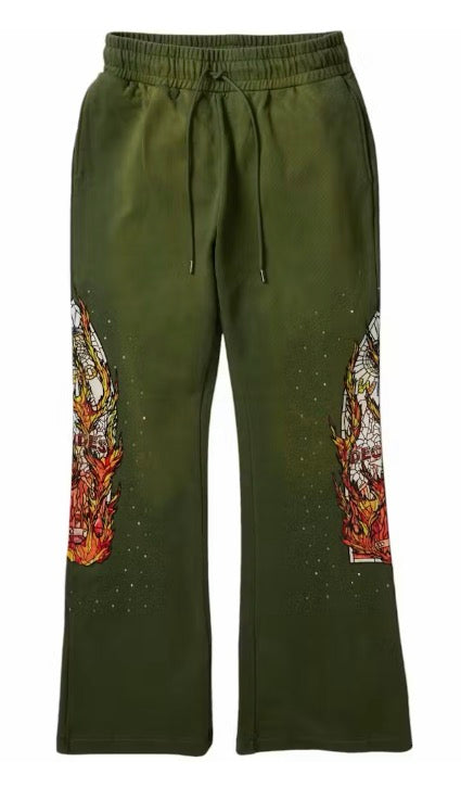 Who Decides War Glass Lounge Sweatpants Olive